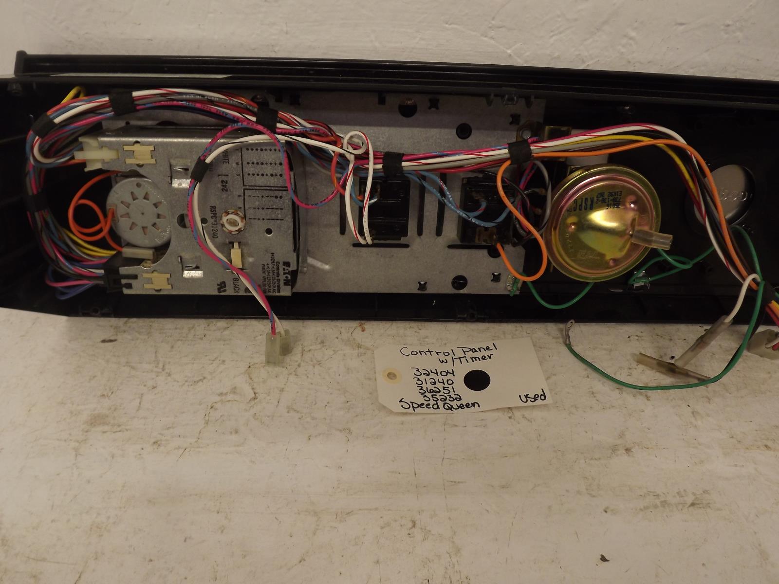 SpeedQueen Washer 32404 31240 36251 35232 Control Panel w/Timer Used SpeedQueen Washer 32404 31240 36251 35232 Control Panel w/Timer Used
